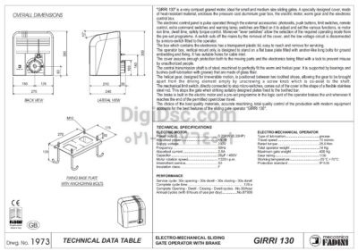 Deimention Fadini Girri 130